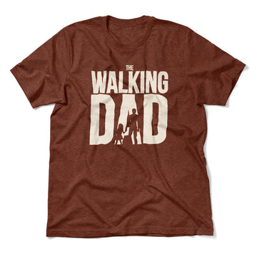 The Walking Dad Men/Unisex T-Shirt in Heather Clay color